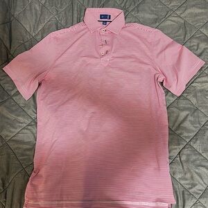 Stitch Golf Pink & White Polo